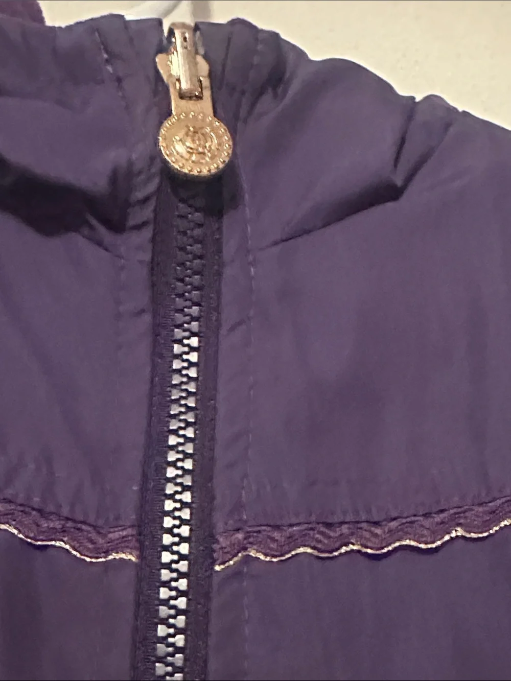 London Fog Girls Purple Hooded Floral Jacket